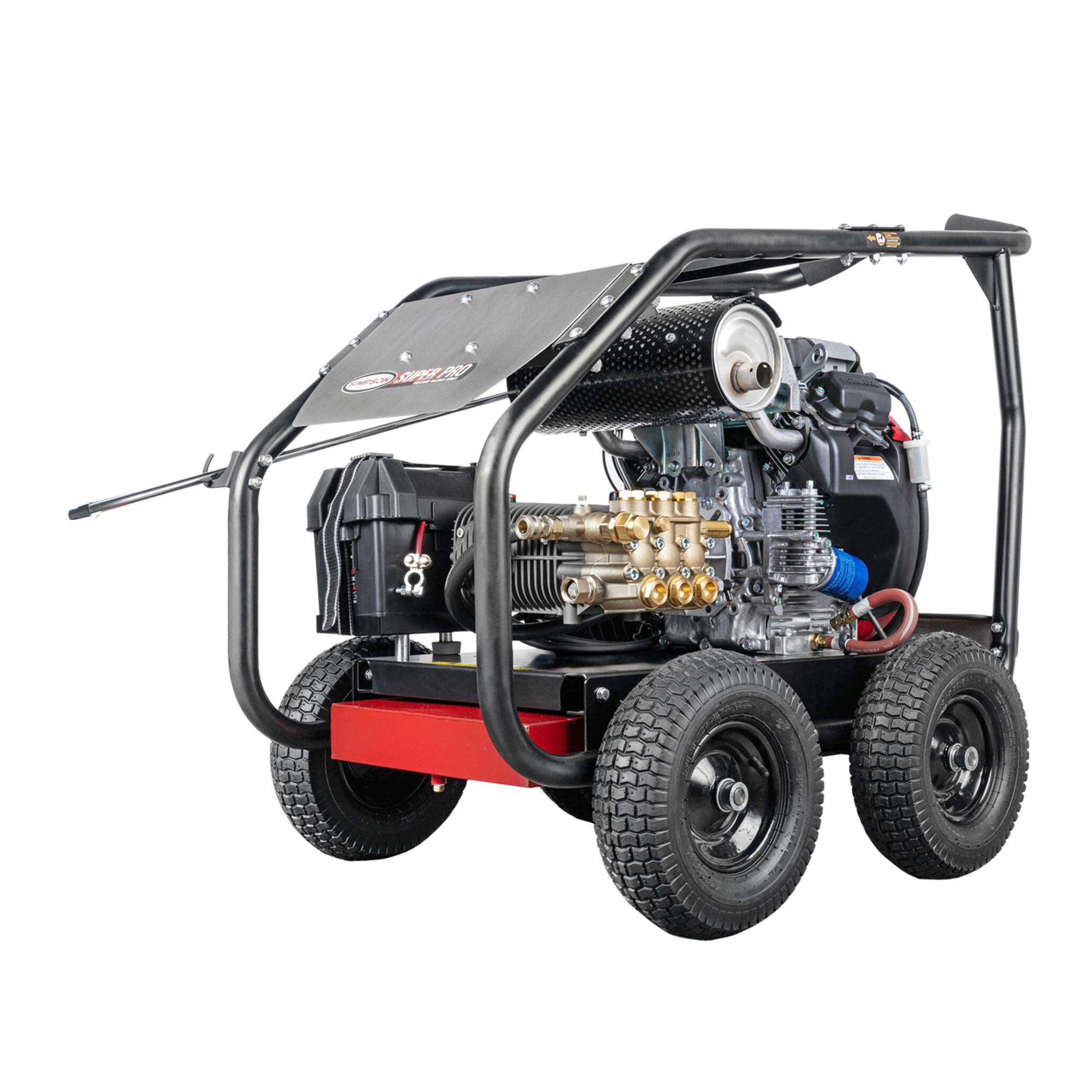 Simpson SuperPro Roll-Cage Cold Water Gas Pressure Washer — 5000 PSI, 5.0 GPM, Honda GX690 Engine, Model# SRC5050243E